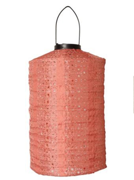 Lantern Solar Light Cylinder Pink