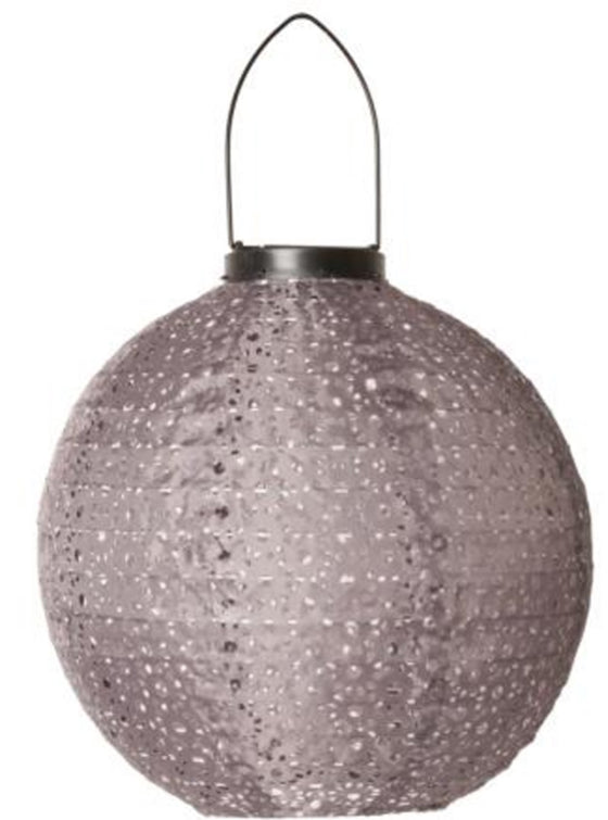 Lantern Solar Light Globe Dark Grey