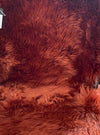 Long Wool Sheepskin Rug Rust