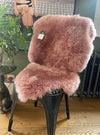 Long Wool Single Sheepskin Large Pink