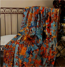  Mary Printed Cotton Velvet Fully Lined Throw