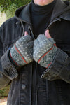 Mens Tromso Fingerless Gloves Grey
