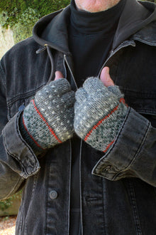  Mens Tromso Fingerless Gloves Grey