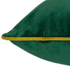 Green pillow with a yellow trim on a white background