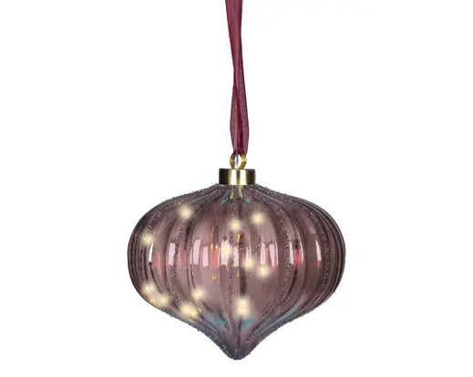 Micro Led 15 Onion Sparkle Effect Maroon