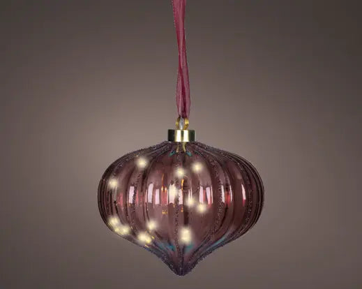 Micro Led 15 Onion Sparkle Effect Maroon