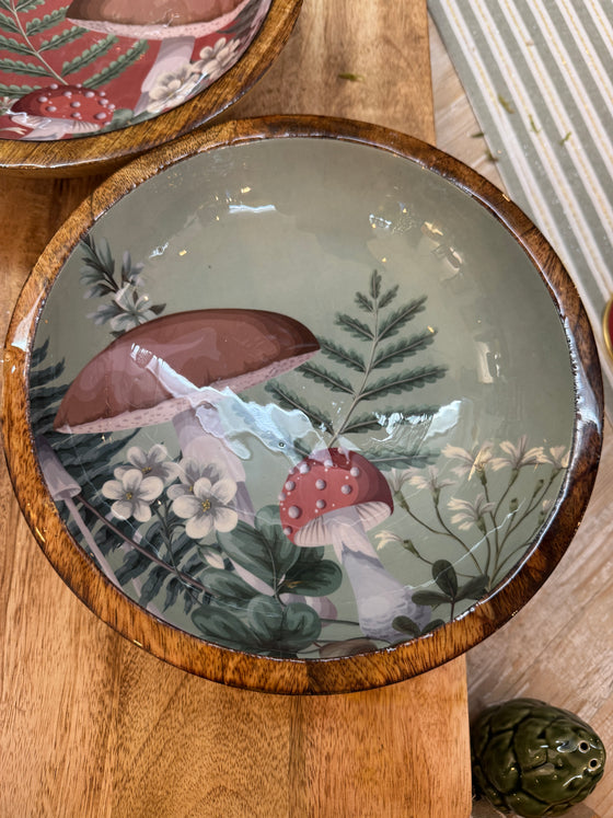 Mushroom Enamel Bowl 25 cm