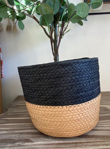  Black tan Woven Basket