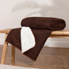 Nurrel Sherpa Fleece Throw Rust