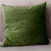 Olive Green Plain Cotton Velvet Cushion 50 x 50 cm