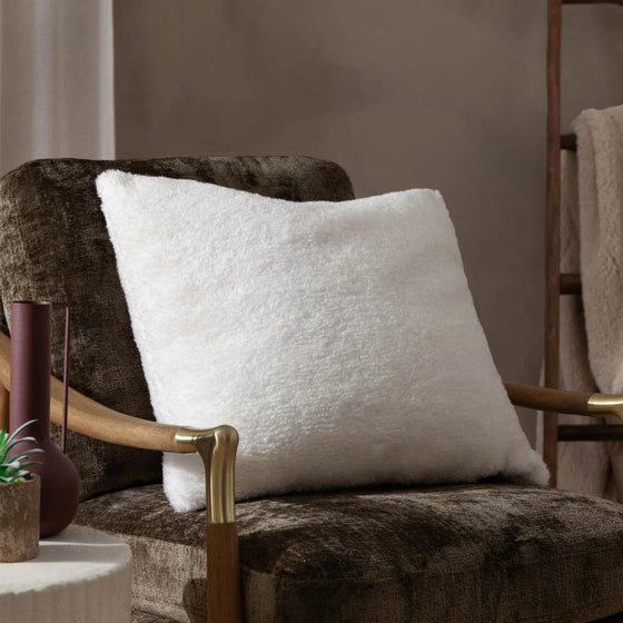 Olann Faux Shearing Cushion Ecru