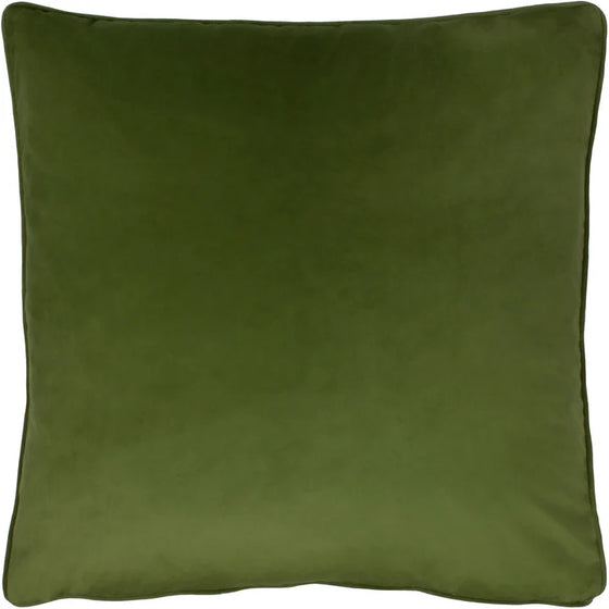 Opulence Olive Velvet Cushion Green