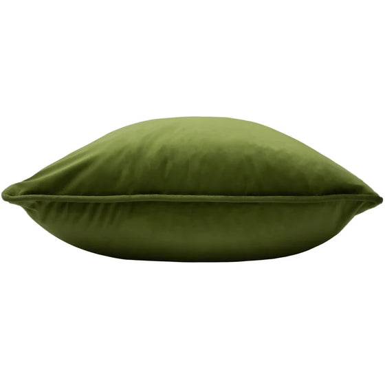 Opulence Olive Velvet Cushion Green