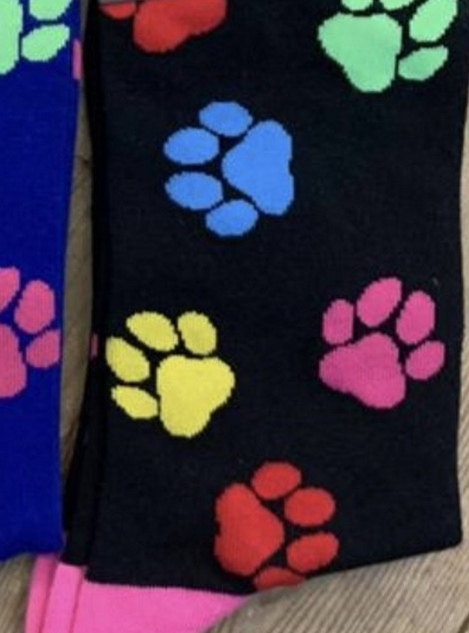 black Paw Socks