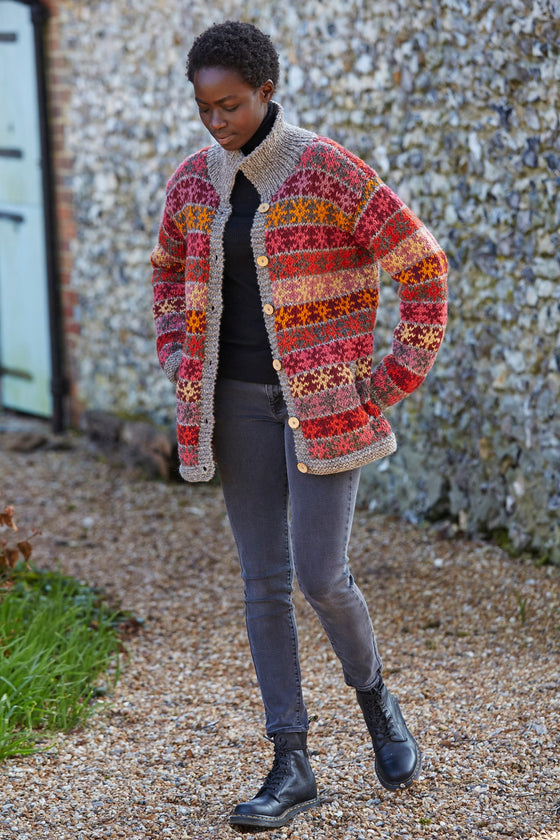 Large size Pink Tintagel Cardigan