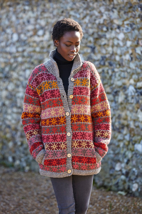 Large size Pink Tintagel Cardigan
