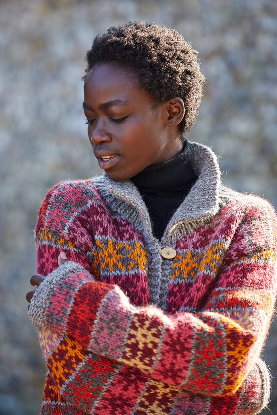 Large size Pink Tintagel Cardigan