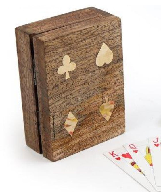 Playing Cards In Wooden Box