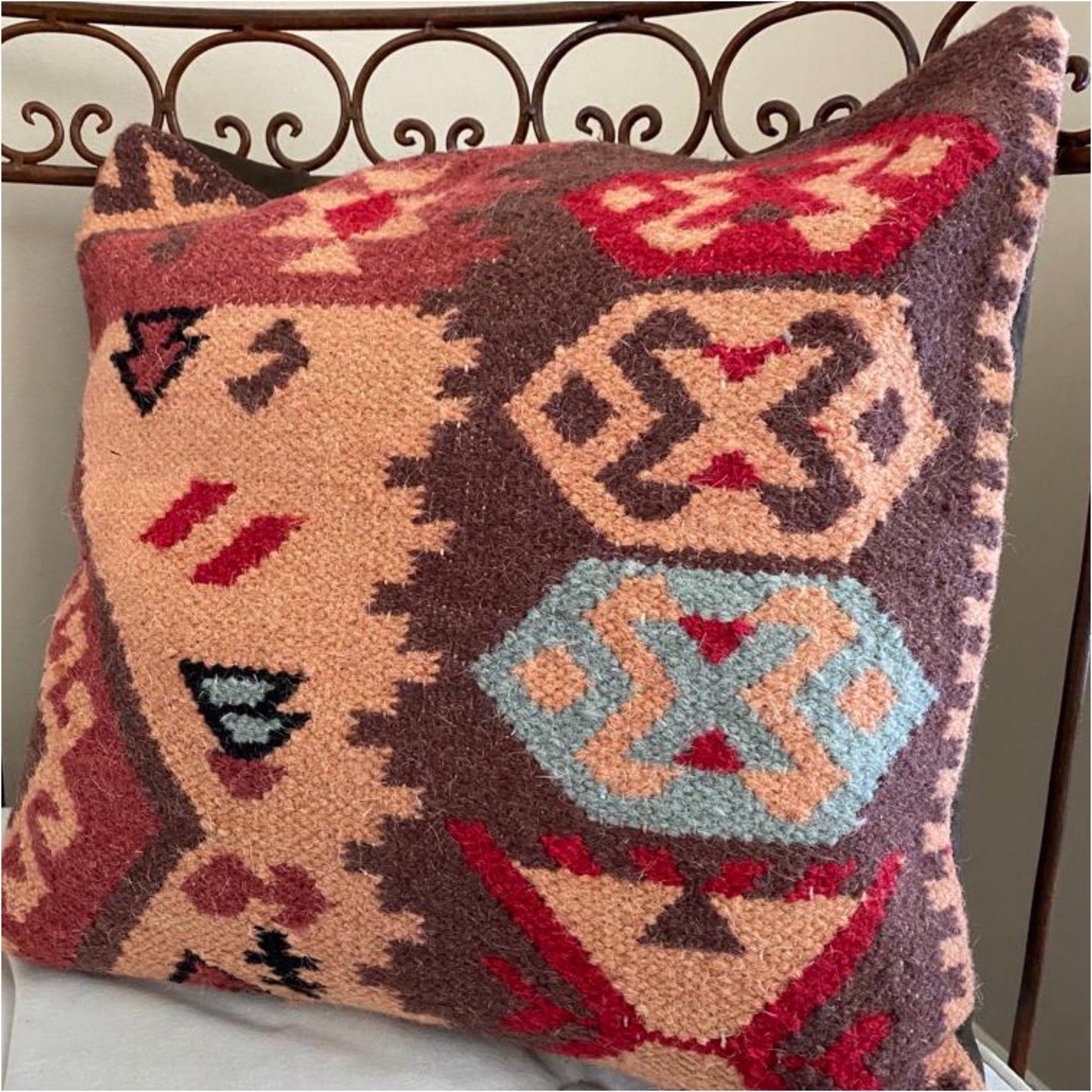 Rust Kilim Square Cushion 50 x 50 - Jaipur Collection