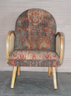 Retro Jute Chair With Cane Side Panel