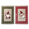 Santa & Snowman Hanging Fabric Advent Calendars