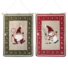  Santa & Snowman Hanging Fabric Advent Calendars