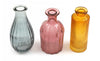 Set of Three Coloured Glass Vases