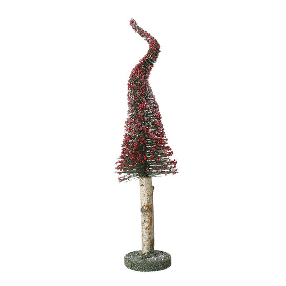 Decorative Christmas tree with red berries 