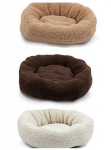  Small Round Boucle Pet Bed