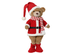  Standing Santa Bear Red