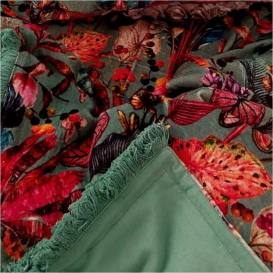 Tropical Flowers Cotton Velvet - Jaipur Collection Scape Interiiors Leigh on Sea Essex UK