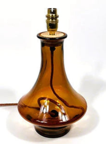  Tajine Recycled Amber Glass Lamp Base-35 cm