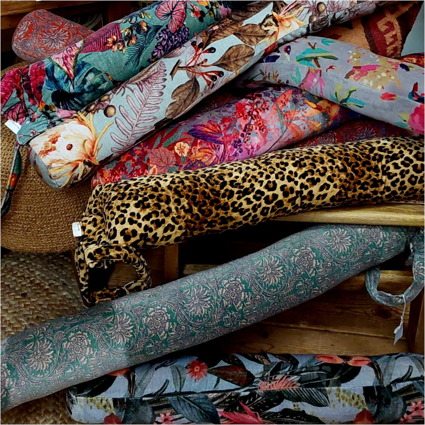 Cotton Velvet Draft Excluders Range - Jaipur Collection Exclusive to Scape Interiors Leigh on Sea Essex UK