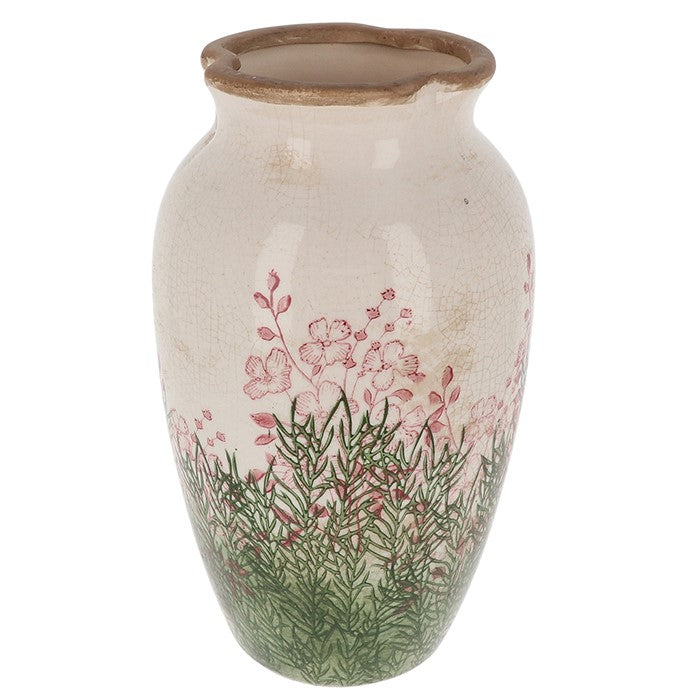 garden jar vase, wild garden frilly top vase