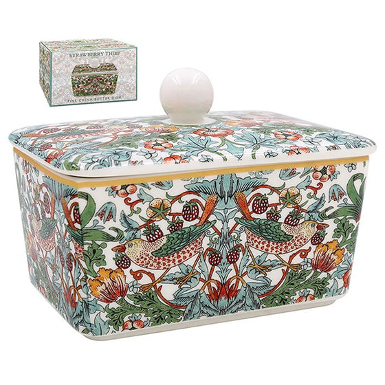 William Morris Strawberry Thief Butter Dish