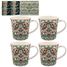  William Morris Strawberry Thief Set of Four Mugs