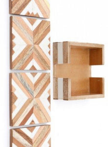 Wooden Patterned  Set of Four Coasters