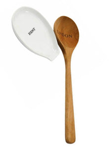  Wooden Spoon With Spoon Rest