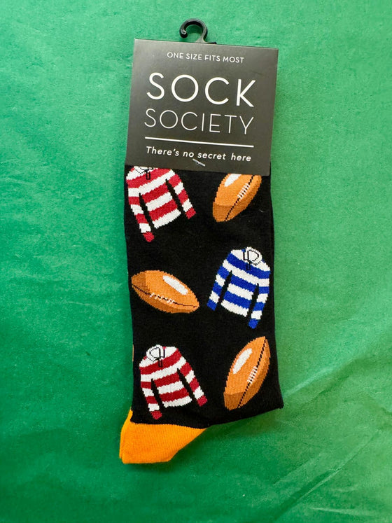 black Rugby Socks Society
