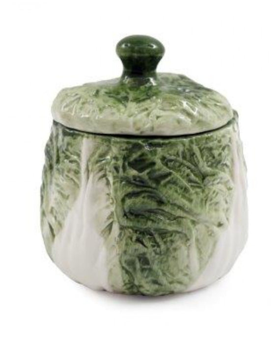 Cabbage Jar Green / White
