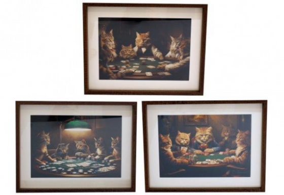 Cats Poker Wall Art