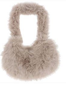  Faux Fur Bag Pale Grey