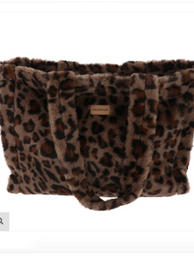  Faux Leopard Print Tote Bag