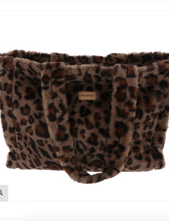 Faux Leopard Print Tote Bag