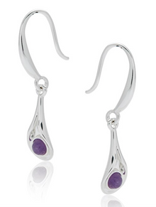  Gemstone Silver Plated Earrings Amethyst