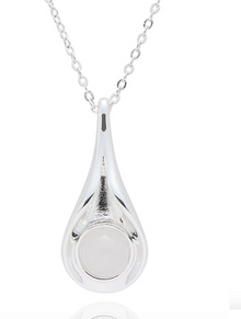  Gemstone Silver Plated Necklace Rose Quartz