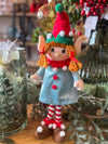 Large Standing Elf Green & Red