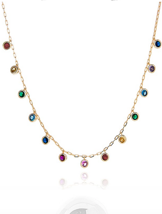 Glam Rox Droplets Gold Plated Necklace