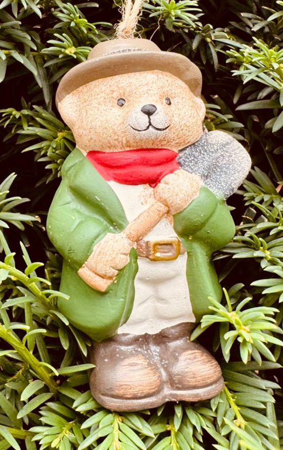 green Hanging Bauble Bear