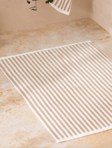  Hebden Striped Bath Mat Natural